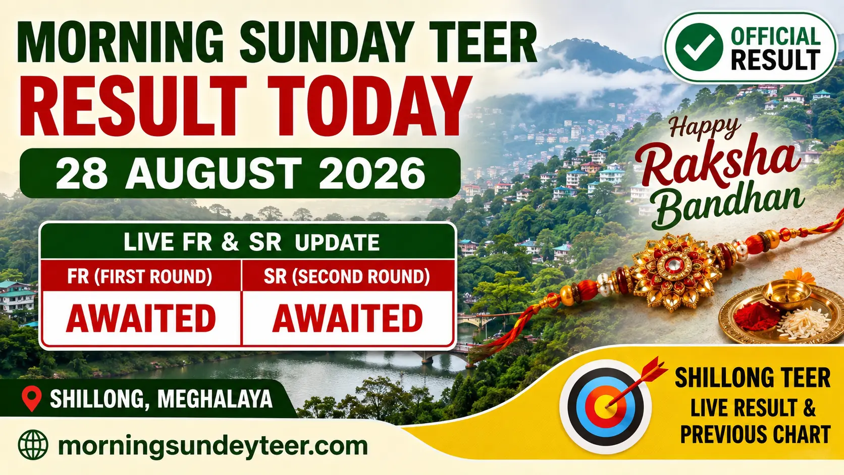 Morning Sunday Teer Result Today 28 August 2026 Live FR SR Update and Previous Chart